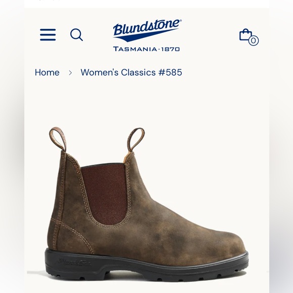 Blundstone 585 Women’s Classic Chelsea Boots Rustic Brown Size 8 Only worn twice - Picture 1 of 13